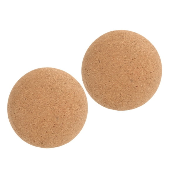 Toyvian Portable Massage Balls Cork High Density Massage Tool Khaki 2Pcs
