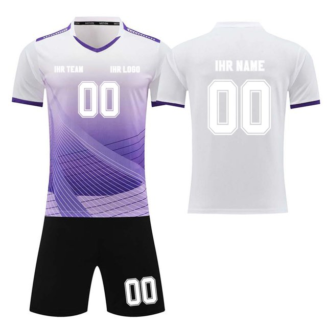 Custom Football Kit Set for Adult and Child, Name Number Team Logo DIY Family Match Personalized Jersey Shirt Shorts Set, Dad and Son Matching Outfits Light Pink M