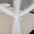 thumbnail image 5 of 4 Corner Post Elegant Mosquito Net Curtain Bed Canopy for Full King Size Bed,Suitable for Indoor Outdoor Net 70" x78"x63"- White, 5 of 7