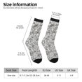 thumbnail image 2 of Honeii Silver Glitter Print Adult Socks,Crew Socks,Casual Calf Socks,Daily Wear Socks for Men & Women, Perfect for Sports, Casual and Everyday Use, 2 of 6