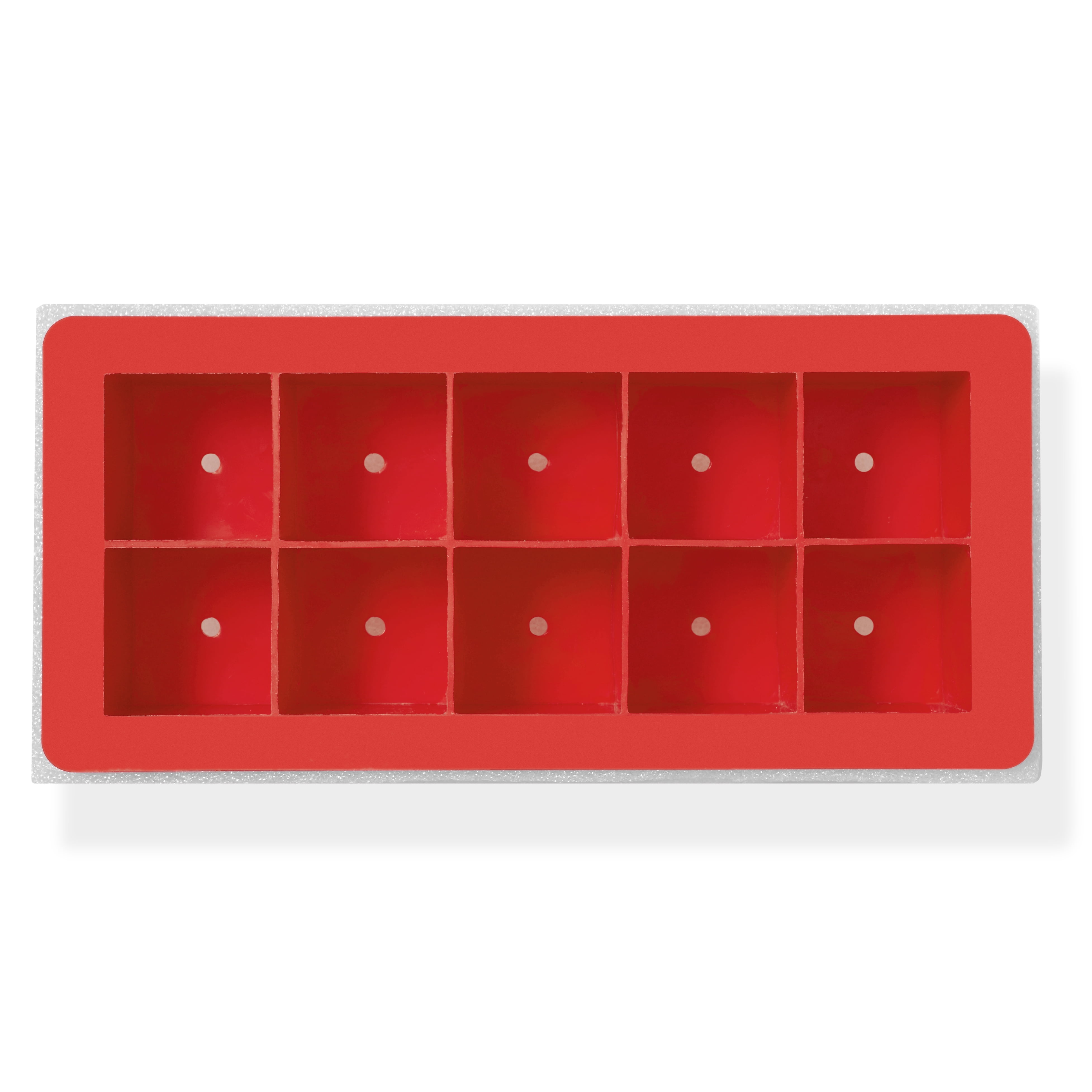 Crystal Clear 10 Large 2-Inch Craft Silicone Ice Cube Maker for Whiskey & Cocktails with Free Tongs