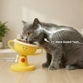 thumbnail image 4 of Bol pour Chat Réglable, Plat d'Alimentation Surélevé à 30° avec Support Incliné/bols Empilables/cinq Niveaux de Hauteur Réglables pour Chats et Chatons, Ensemble Ergonomique pour Nourriture et Eau pour Animaux (ABS), 4 of 8