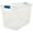 Blue, variant on HeSLehs Multipurpose 66 Quart Clear Storage Container Tote Bins with Secure Latching Lids for Home or Office Organization, (2 Pack)