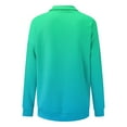 thumbnail image 5 of Chandail Décontracté pour Femmes à Fermeture Éclair 1/4, Manches Longues, Col, Chandails, Imprimé Dégradé, Vêtement de Sport, Veste de Course, Violet, G, 5 of 5