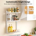 thumbnail image 2 of Biemlerfn 3-Tier Wall Mounted Storage Organizer Shelf, Space-Saving & Height-Adjustable Over The Toilet Storage Rack for Bathroom, Kitchen, Living Room, White, 2 of 8