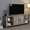 Amerlife 68" TV Stand Wood Metal TV Console Industrial Entertainment Center Farmhouse with