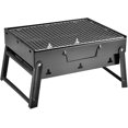 thumbnail image 1 of Parrilla de carbón plegable portátil de acero inoxidable de 2 tamaños para parrilla de mesa al aire libre, jardín, camping, patio, barbacoa, fiesta, senderismo, picnic Hy, 1 of 5