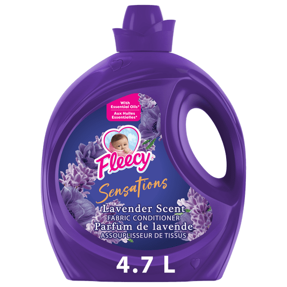 Fleecy Sensations Liquid Fabric Conditioner, Lavender Scent, 4.7 L