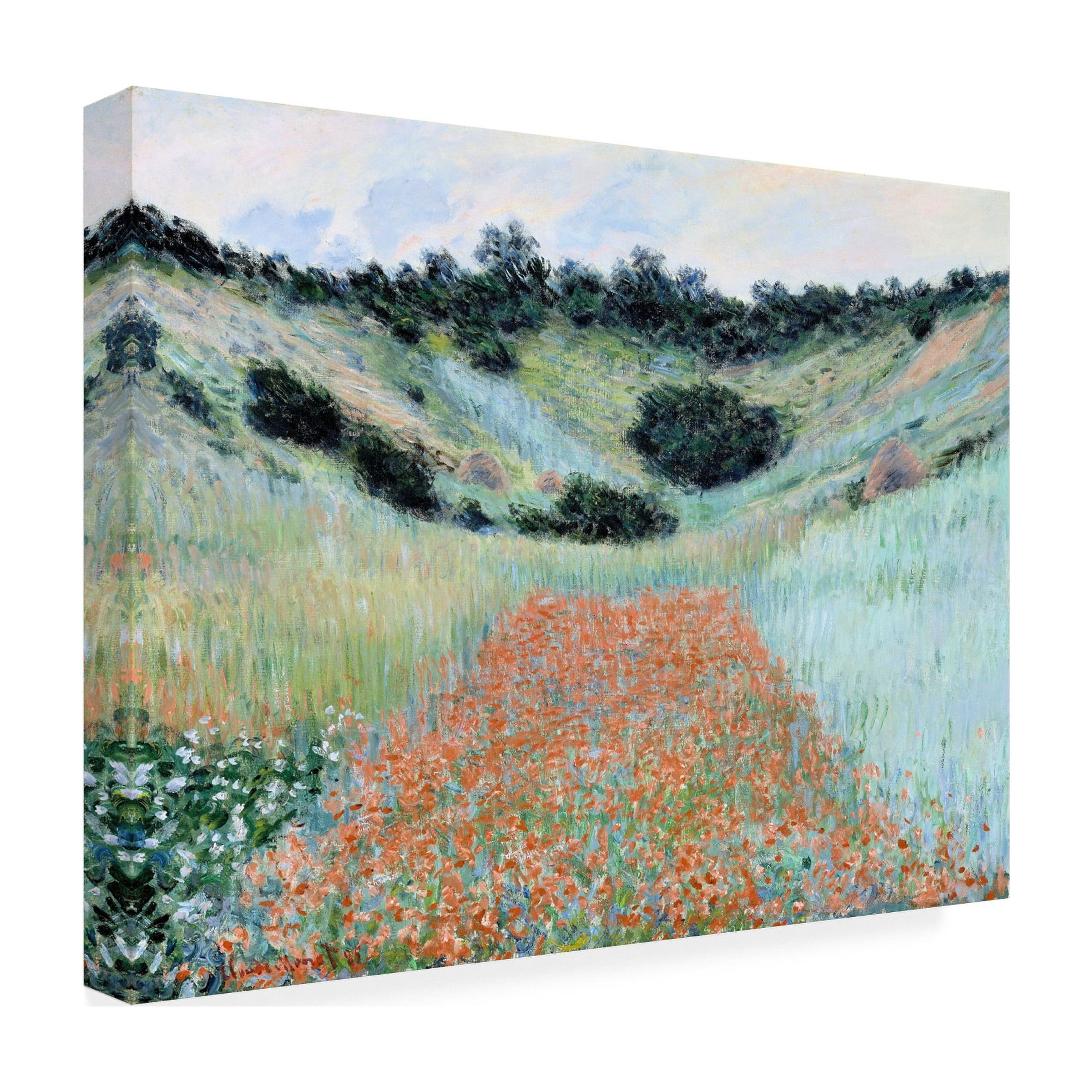 Monet 'Poppy Field Near Giverny' Canvas Art