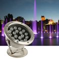 thumbnail image 4 of Lámparas de fuente LED de acero inoxidable IP68, luces de piscina impermeables, lámparas subacuáticas LED ajustables de 12 V/24 V, luces de estanque RGB, 4 of 5
