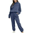 thumbnail image 4 of pstuiky Sweatsuits 2PCS Sets Womens,Winter Thick Fleece Warm Long Sleeve Hoodies Sweatshirt Casual Sweatpants Plus Size Tracksuit Outfits Lounge Sets for Women Clearance, 4 of 7