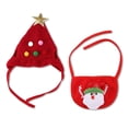 thumbnail image 2 of Gorro navideño para mascotas de tamaño pequeño para invierno, babero, toalla para Saliva, accesorios de decoración para fiestas y vacaciones, trajes para mascotas de interior, suministros tipo 2 Eigraketly PT000595-02, 2 of 7