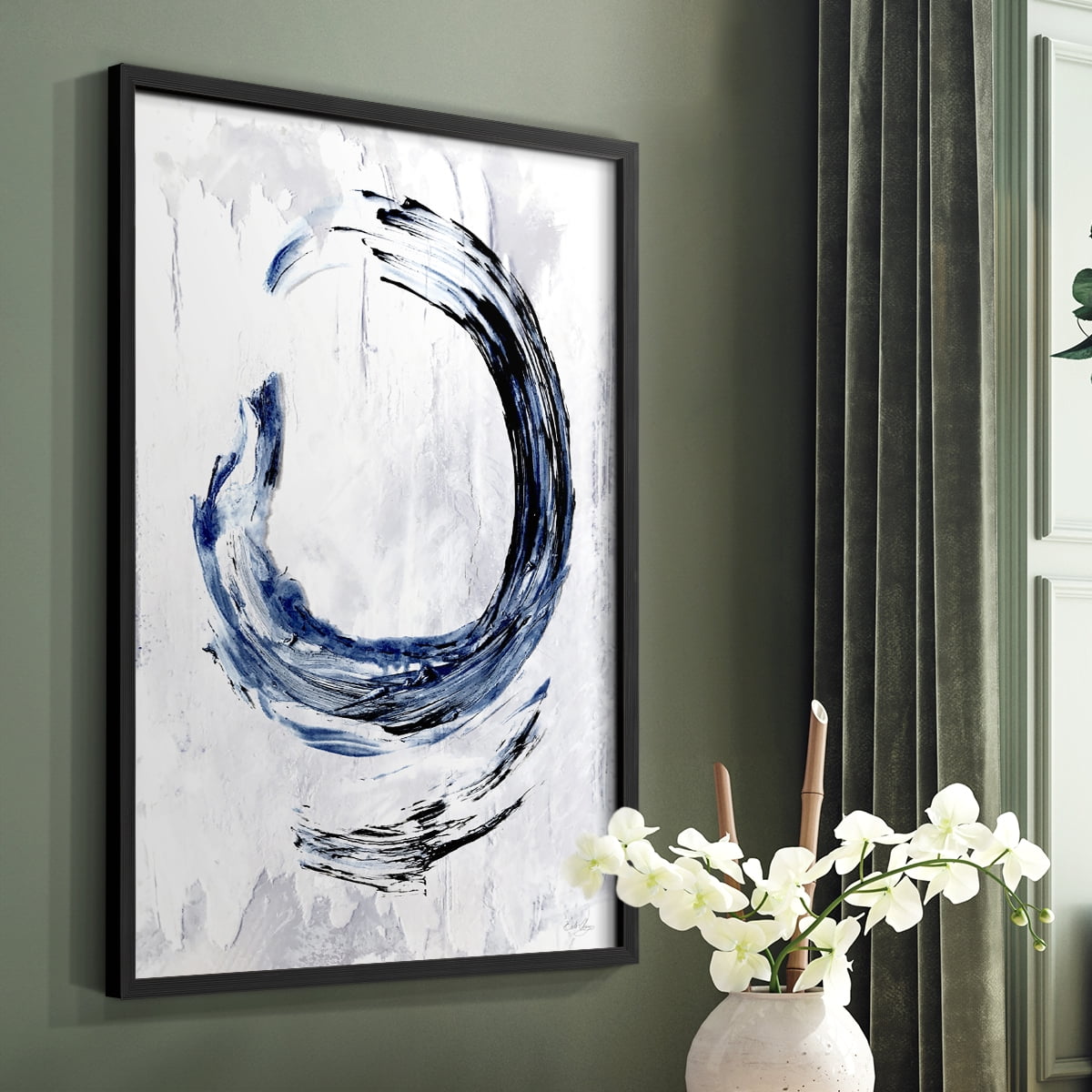 Moonglade I in Black Solid Wood 22 x 28 Framed Print