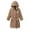 Khaki, variant on Esaierr Kids Girls Robe Bathrobe Khaki with a Hat Bathrobe Winter Solid Color Bathrobe for Toddler 2-11Y