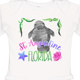 thumbnail image 4 of Inktastic St. Augustine Florida Cute Swimming Manatee Boys or Girls Long Sleeve Baby Bodysuit, 4 of 5