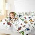 thumbnail image 4 of Homewish Wild Flying Animal Bedding Comforter Set,Bohemain Moth Twin Comforter Sets,White Green Brown Bedding Set For Teens,Super Cozy Room Decor Reversible,2pcs, 4 of 8