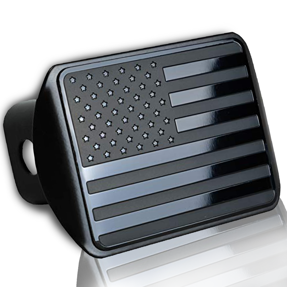 USA American Metal Tow Hitch Cover Zento Deals Stainless Steel Emblem