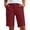 Wine, variant on Shorts for Women Bermuda Knee Length Long Hiking Shorts with Pockets Elastic Waist for Summer Casual Trendy Outfits Summer Pants For Women