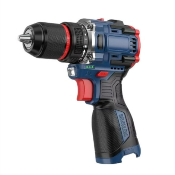 yeacher 16.8V Cordless Brushless Drill Driver with 45Nm Torque, LED Work Light, and Cooling System for Home DIY, Furniture Assembly, and Car Repairs (Bare Tool)