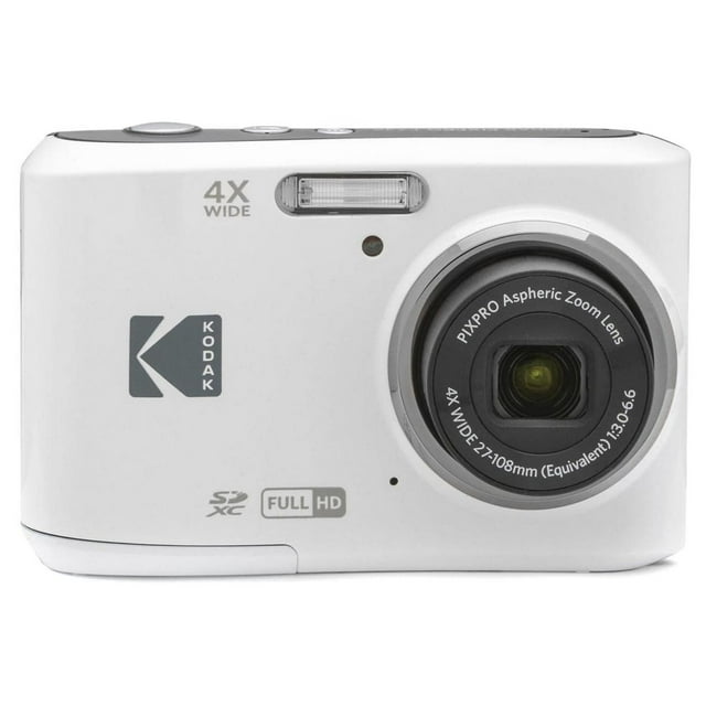 Kodak PIXPRO Friendly Zoom FZ45 - Digital camera - compact - 16.35 MP - 1080p / 30 fps - 4x optical zoom 63 MB - white