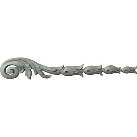 Ekena Millwork 6"W x 37 3/8"H x 1 5/8"P Flower Bell Drop Onlay, Right