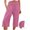 Pink, variant on Drovellove Women's Plus Size High Waisted Wide Leg Pants - Loose Fit Straight Leg Trousers with Elastic Waistband for Casual Beach Vacation or Boho Office Outfits