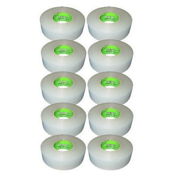 Renfrew 10 Roll Pack, Ice Hockey Polyflex Shin Guard Sock Tape, CLEAR, 24mmx30m