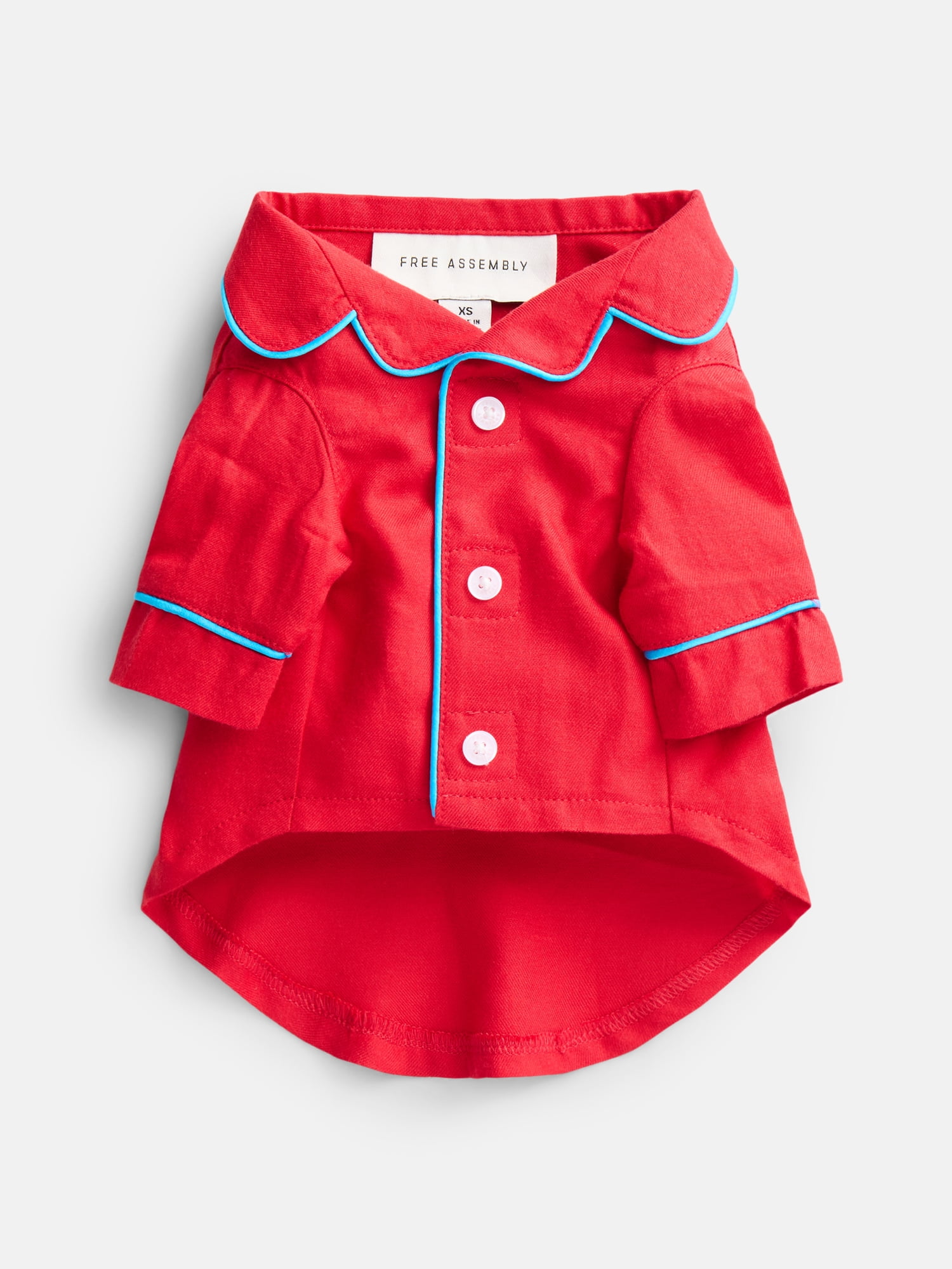 Free Assembly Matching Family Pajamas Pet PJ Shirt 1-Piece, Sizes XS-XXL