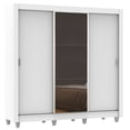 thumbnail image 2 of Ropero Closet Madesa Lyon 3 Puertas con Espejo y Pies Blanco, 2 of 5