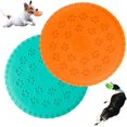 thumbnail image 1 of Juguete para perros Frisbee brillar 2 discos naranja + verde 18 cm, 1 of 5