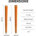 thumbnail image 3 of MAZEL Rubber Golf Grips Set of 10 - Midsize/ Standard Non-Slip Performance All-Weather Golf Club Grips for Driver,Chipper,Iron,Hybrid, 3 of 4