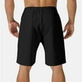 thumbnail image 3 of Puztloy Mens Casual Shorts Elastic Waist Ripped Drawstring Shorts Summer Beach Shorts with Pockets, Black, 3 of 7