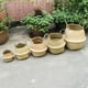 thumbnail image 2 of Kearding Cesta de almacenamiento de algas marinas, organizador de plantas plegable hecho a mano para la colada y el vientre Almacenamiento y organización del hogar Blanco 32*28*24cm, 2 of 6