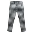 thumbnail image 7 of Men's Casual Pants Fashion Casual Plaid Printing Button Zipper Trousers Full Length Pants Regular Straight Pant Gray 2XL, 7 of 7