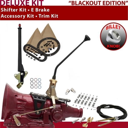 American Shifter C6 Shifter Kit Black 12 in. E Brake Cable Clamp Clevis Trim Kit for F07E9