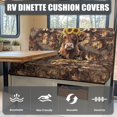 thumbnail image 4 of FOR U DESIGNS Highland Cattle Camo Pattern 2 Pcs RV Dinette Cushion Covers Stretch Sofa Furniture Protector Breathable Loveseat Sofa Chair Cover Seat Slipover for Travel Trailer Couch, 4 of 7