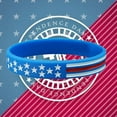 thumbnail image 2 of Thin Red Line American Flag Bracelets - Patriotic Silicone Wristbands for Men & Women, Stretchable Rubber Awareness Bands for Firefighters, Military Support & American Pride, 2 of 7