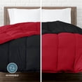 thumbnail image 3 of Bare Home 1800 Collection Reversible Down Alternative Comforter, All-Season, Twin/Twin-XL, Black/Red, 3 of 10