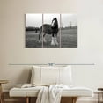 thumbnail image 2 of Elephant Stock Monochrome Clydesdale Horse Wall Art - Horizontal Multi Panel Canvas - Living Room Wall Decor - Animal Multi Panel - Gray And White Decor - 38" x 24", 2 of 4