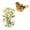 C, variant on Dserhfy Miniature Glass Flower Figurine, Small Hand Blown Faux Crystal Flower Bouquet in Vase with Butterfly/Bird/Bee Collectible Ornament