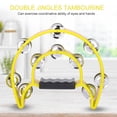 thumbnail image 4 of Herwey Clochettes à Double Rangée Instrument de Musique Tambourin Percussion, 4 of 8