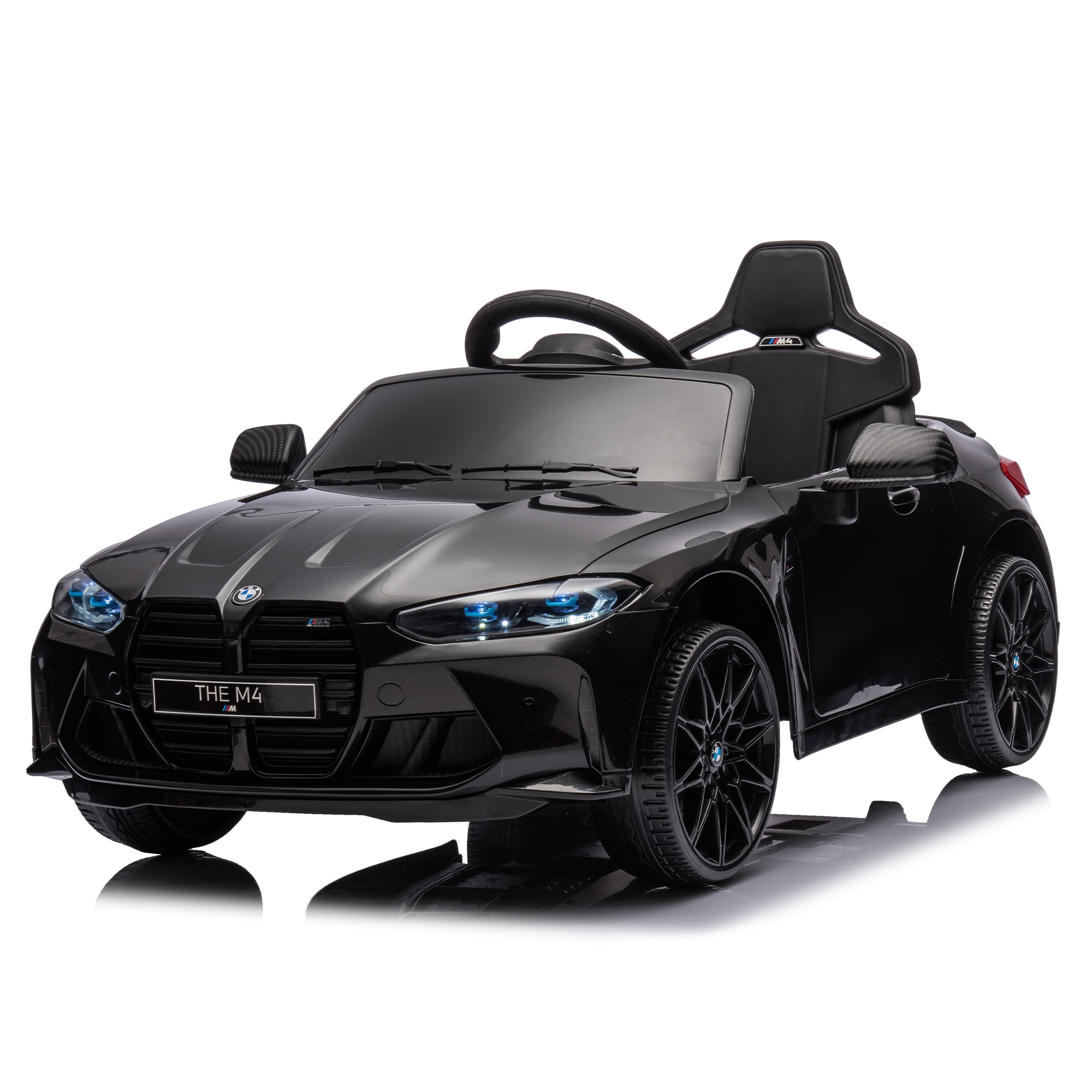 CIPACHO Licensed BMW M4 12V Ride On Car for Kids with 2.4G Parents Remote Control, Wheels and A Pull, Electric Kids Car Toy, Black CIPACHO Licensed BMW M4 12V Ride On Car for Kids with 2.4G Parents Remote Control, Wheels and A Pull, Electric Kids Car Toy, Black
