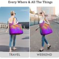 thumbnail image 5 of 22 Inch Oversized Travel Bag Lightweight Canvas Weekender Duffel with Multi Pockets, Aurora Print, 5 of 5