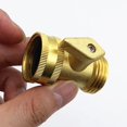 thumbnail image 2 of 1 paquete de válvula de cierre de latón para manguera de jardín, conector de manguera de agua de alta resistencia, adaptador de manguera para grifo con válvula de bola de cierre, 2 of 5