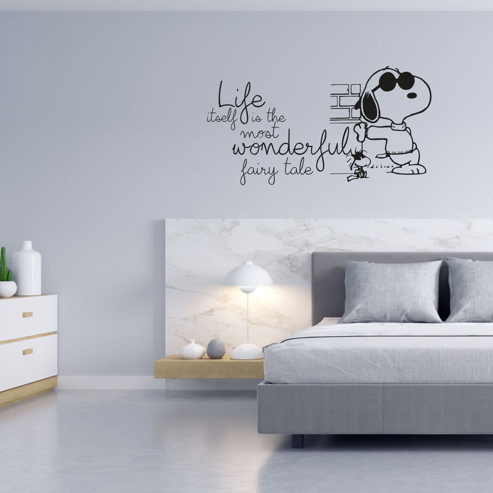 5"-8.5" Baby snoopy on star wall safe sticker border cut out character 