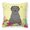 Multicolored, variant on Easter Eggs Design Dog Art Fabric Decorative Pillow