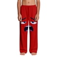 thumbnail image 4 of Boys Funny Cartoon Face Print Pants with Pockets - Novelty Soft Stretchy Sweatpants for Kids, Casual Play Pants, Red, Sizes 4-14,Size 9 T, 4 of 9