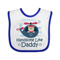 Inktastic Handsome Like Daddy for Boy Boys Baby Bib