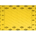 thumbnail image 1 of Ahgly Company Machine Washable Indoor Rectangle Solid Yellow Modern Area Rugs, 8' x 10', 1 of 4