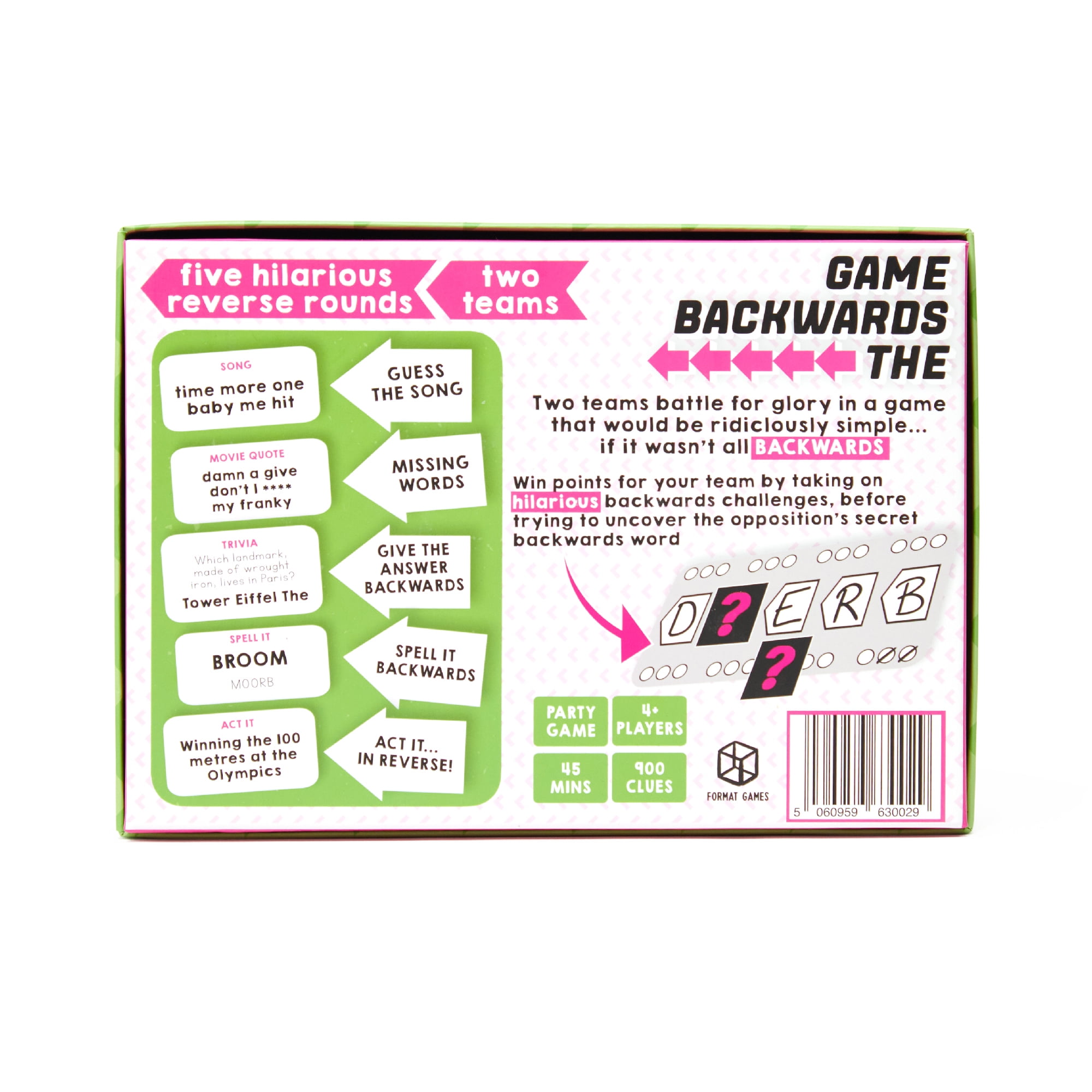 The Backwards Game, Party Game for Ages 12 and up, from Asmodee
